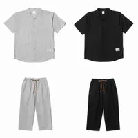 JAVAJONES OneSet Linen Shirt n Baggy Pants | Grey n Black