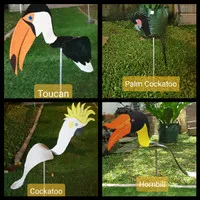 Paket Dekorasi outdoor taman Dancing Bird set burung paruh besar