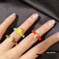 cincin mawar emas hongkong 24 karat ORIGINAL