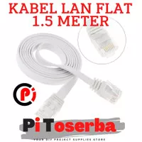 Flat Kabel LAN UTP 1.5 Meter Terpasang / Jadi RJ45 Jaringan CAT5E CAT5