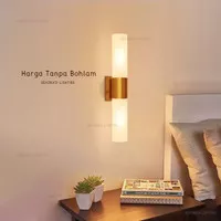 Lampu dinding warna gold susu soft lampu wastafel minimalis modern