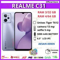 REALME C31 4/64 GB GARANSI RESMI, REALME C31 3/32 GB TRIPLE KAMERA