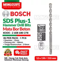 12 x 150 210 mm Mata Bor Beton SDS Plus-1 BOSCH SDS Plus 1 Drill Bits