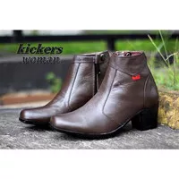 SEPATU KICKERS KY PANTOFEL BOOT WANITA KULIT ASLI WARNA TAN