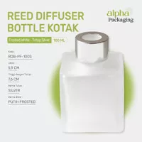 Reed Diffuser Botlle Square 100ml Frosted White - Premium Kaca Tebal