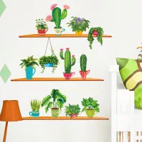 Wall Stiker Dinding Cactus In Style Kaktus Pot Garden Sticker