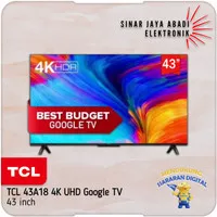 TCL 43A18 Google TV - 4K UHD - Dolby Audio - Google Assistan [43 Inch]