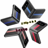 Case Z Flip 4 5G Carbon LEATHER STRIP Samsung Galaxy Flip4 Zflip 3