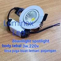 lampu tanam plafon led 3w downlight 3watt spotlight mini lemari inbow
