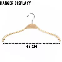 Hanger Kayu Model Zara | Hanger Kayu Zara Bahu Karet Samping | Hanger