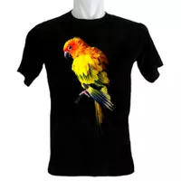 Kaos Burung Sun Conure Cantik Katun O-Neck