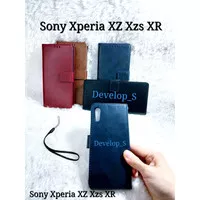 Leather Case flip Xperia XZS dompet kulit sarung kulit