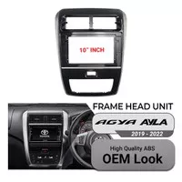 Frame Head Unit Double Din Android Toyota Agya/ Daihatsu Ayla 10” Inch