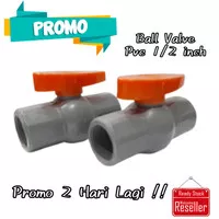 Ball valve PVC 1/2" / Stop kran PVC 1/2 Inchi