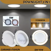 LAMPU DOWNLIGHT LED 10W 3 IN 1 /DOWNLIGHT PLAFON LED /3 CAHAYA 1 LAMPU