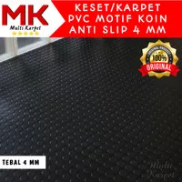 KARPET KARET ROLL MOTIF KOIN/COIN meteran - uk. 100 x 120 cm tebal 4mm