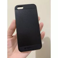 iPhone 5 / 5S / SE TOTU TPU + PC Bumper Carbon Soft Case Original