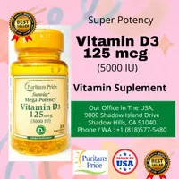 Puritan`s Pride Vitamin D3 5000 iu 100 Softgels