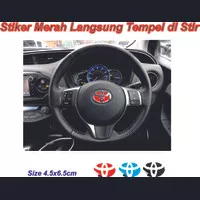 Stiker Emblem Stir Toyota Merah Langsung Tempel (custom/semua ukuran)