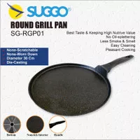 Suggo Round Grill Pan 30 cm Pizza Pan Crape Maker Teflon Anti Lengket