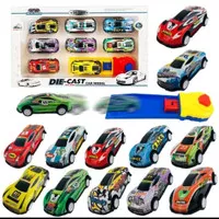 Mainan Mobil Balapan Pelontar Race Cars isi 8 pcs