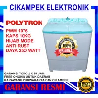 MESIN CUCI POLYTRON PWM 1076 2 TABUNG 10KG