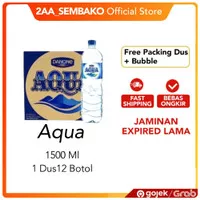 Aqua botol 1500ml / aqua botol besar 1 kotak @12 botol