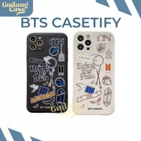 Soft Case Casing BTS CASETIFY For Samsumg A52 Vivo Y12s Oppo A54 A15s - Putih, Oppo A15/15s