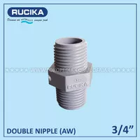 Rucika - Double Nipple / Nepel PVC 3/4"