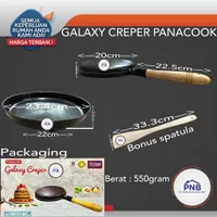 Galaxy Creper Pan + Bonus Wajan Terbalik untuk Membuat Dadar Gulung