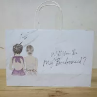 paperbag wedding purple | paperbag bridesmaid ready stok