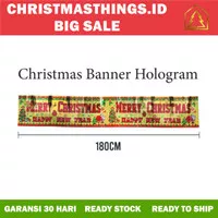 DEKORASI DINDING HIASAN BANNER MERRY CHRISTMAS AND HAPPY NEW YEAR