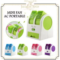 AC Mini Fan Kipas Angin Meja Portable USB Double Blower Stand Fan