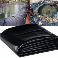 Geomembrane plastik HDPE lebar 6 meter 200 micron / plastik uv hitam