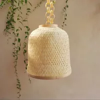 Kap Lampu Gantung Cafe dari Bambu Ais Craft Jogja Harga Grosir