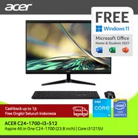 Acer Aspire All in One C24-1700-I3-512/23.8`` Core i3 [DQ.BJFSN.001]