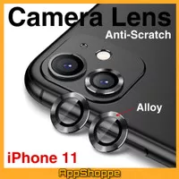 Camera Lens Aluminium Alloy + Tempered Glass Full Ring Cover iPhone 11