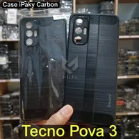 Case iPaky Tecno Pova 3 Softcase Carbon ipaky Protect Camera