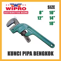 Wipro Kunci Pipa Bengkok Ledeng 8 10 12 14 18 inci