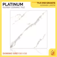 KERAMIK PLATINUM 50 X 50 DOMINIC GREY / KERAMIK MOTIF MARMER MARBLE