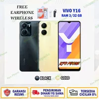 VIVO Y16 RAM 3GB/32GB bonus earphone GARANSI RESMI VIVO SE-INDONESIA