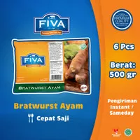 FIVA Sosis Bratwurst Ayam 500 gram Isi 6 Pcs