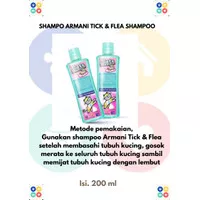 shampoo shampo sampo anti kutu kucing ARMANI TICK & FLEA SHAMPOO