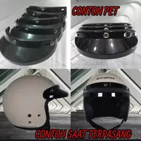 Pet Pendek Helm Retro Bogo Vet Cargloss Classic Topi Helm Kancing Tiga