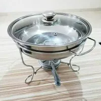 Prasmanan sup soup warmer stainless /tempat kuah prasmanan bulat Free