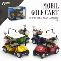 Diecast Miniatur Mobil Golf Cart 1:36 - Alloy Pajangan Miniatur Golf