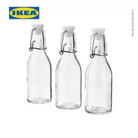 IKEA KORKEN Botol Air Minum 15cl dengan penutup Isi 3pcs