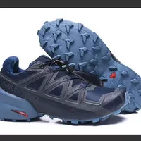 sepatu olahraga gunung hiking pria salomon speed cross 5 biru navy