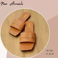 SANDAL FLAT WANITA FLADEO B1 TAN KEREN