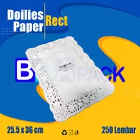 Doilies Paper RECT 10 X 14,5 inchi - Kertas Alas Kue isi 250 pcs